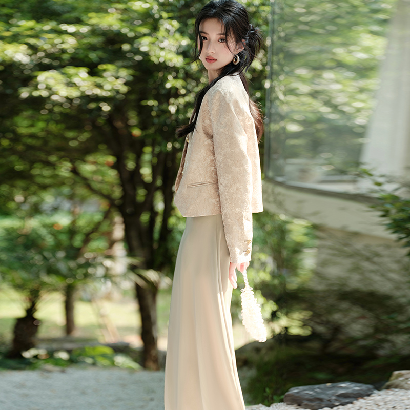 Sling dress temperament long dress a set for women