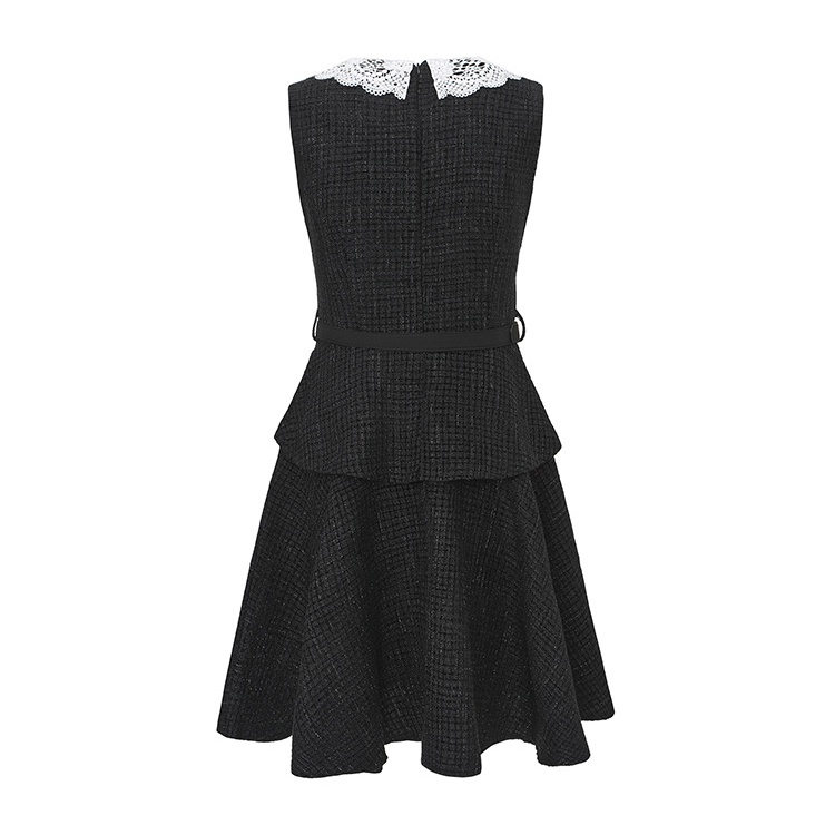 Thick and disorderly lace sleeveless splice T-back