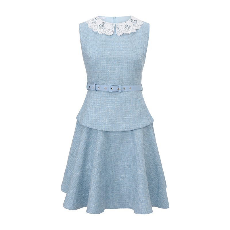 Thick and disorderly lace sleeveless splice T-back