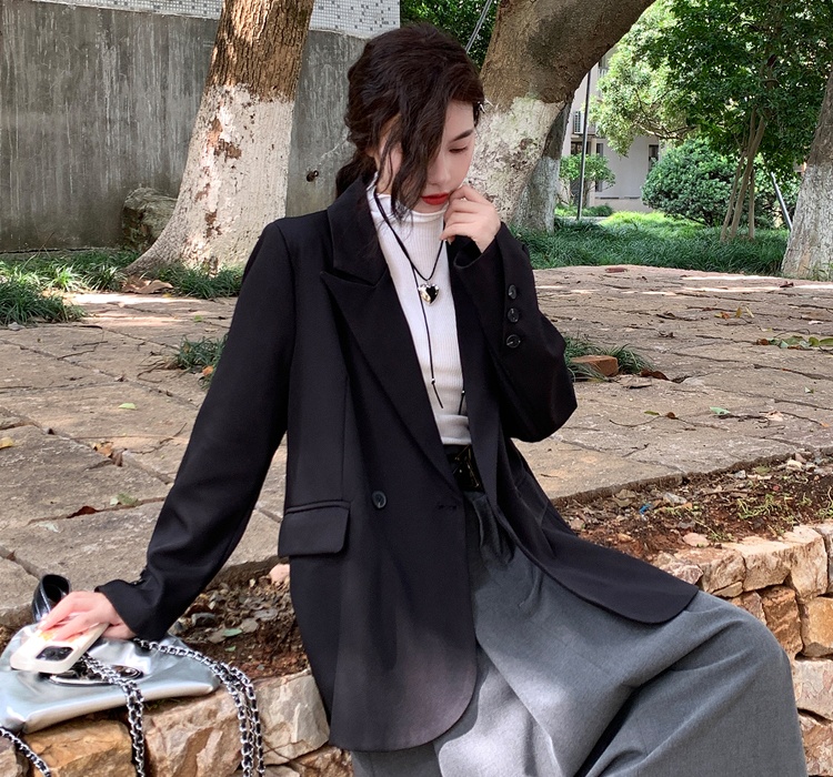 Korean style niche business suit loose spring coat