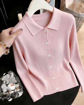Autumn and winter slim tops pure cardigan