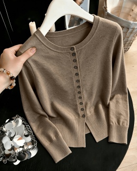 Autumn and winter slim cardigan knitted tender coat for women
