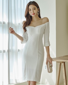 Strapless autumn and winter dress slim T-back for women