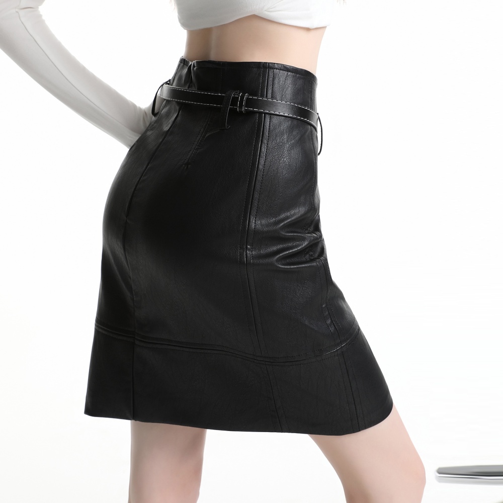 Slim Casual skirt high waist PU short skirt for women