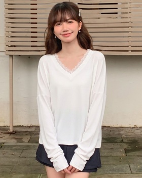 Autumn tops long sleeve bottoming shirt for women