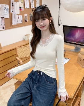 Long sleeve Korean style bottoming shirt slim tops