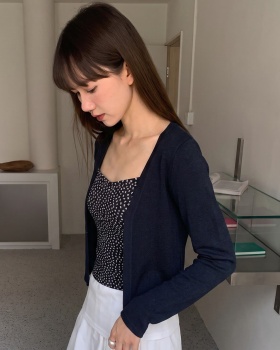 Floral sling cardigan long sleeve vest 2pcs set for women