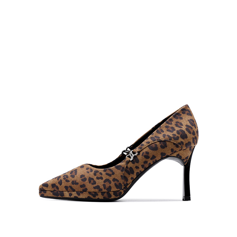Pointed low high-heeled shoes fine-root temperament shoes
