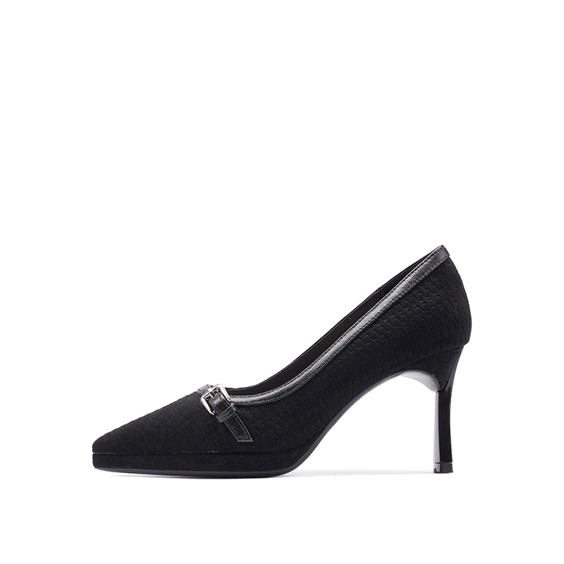 Pointed platform retro high-heeled shoes
