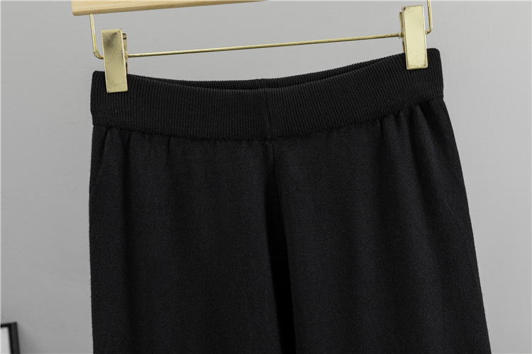 Autumn and winter coat Casual wide leg pants 2pcs set for women