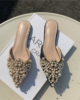 Wears outside half summer cozy flat slippers for women