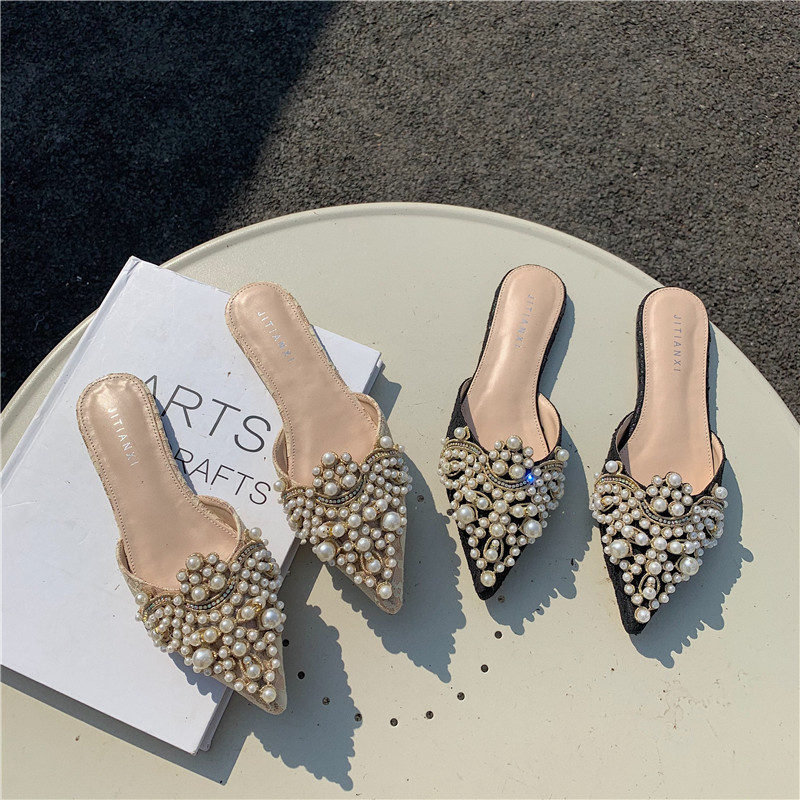 Wears outside half summer cozy flat slippers for women