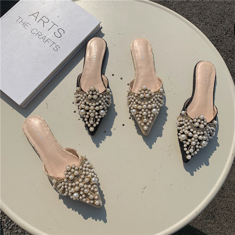 Wears outside half summer cozy flat slippers for women