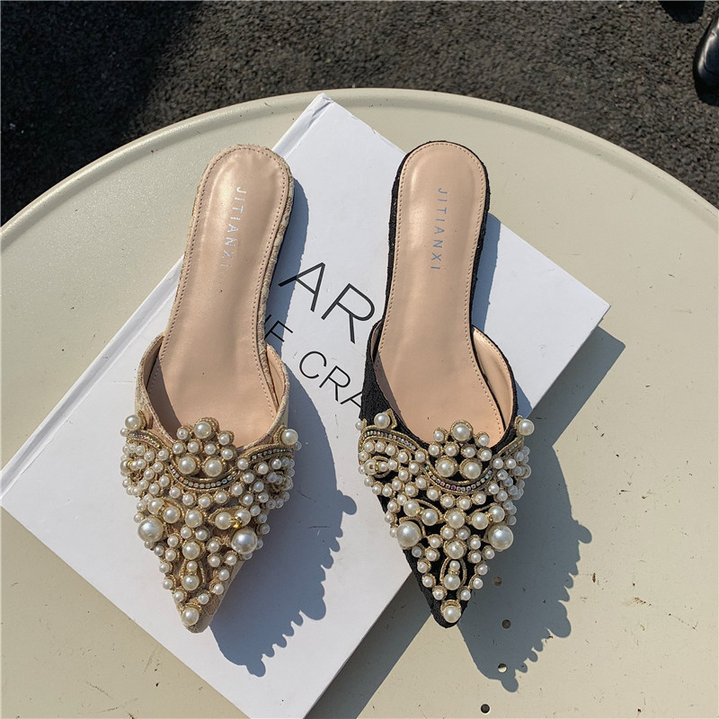 Wears outside half summer cozy flat slippers for women