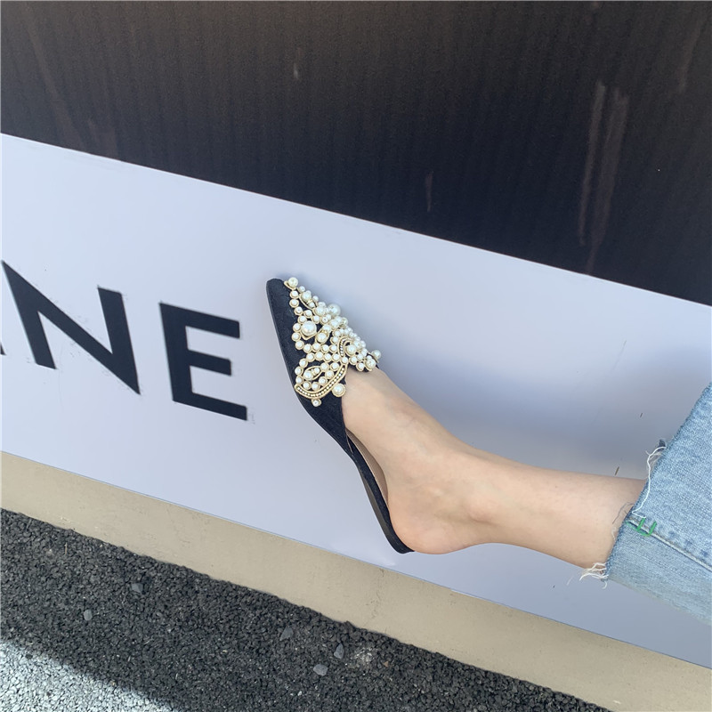 Wears outside half summer cozy flat slippers for women