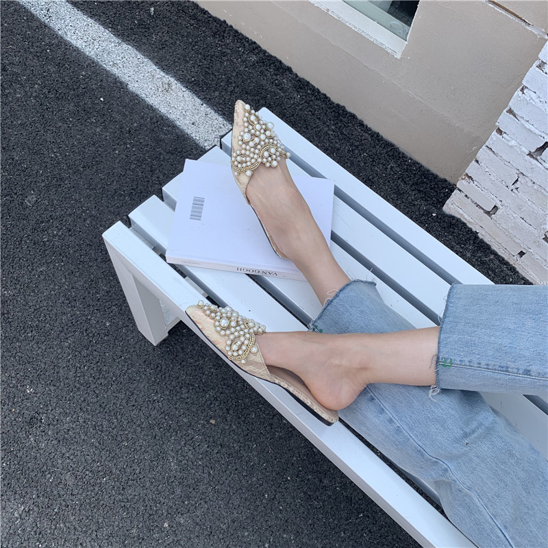 Wears outside half summer cozy flat slippers for women