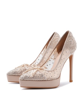 Rhinestone temperament shoes sexy pointed platform