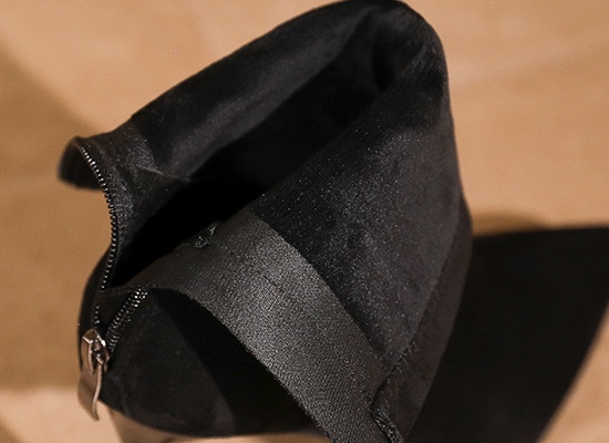 Banquet pointed boots black short boots for women