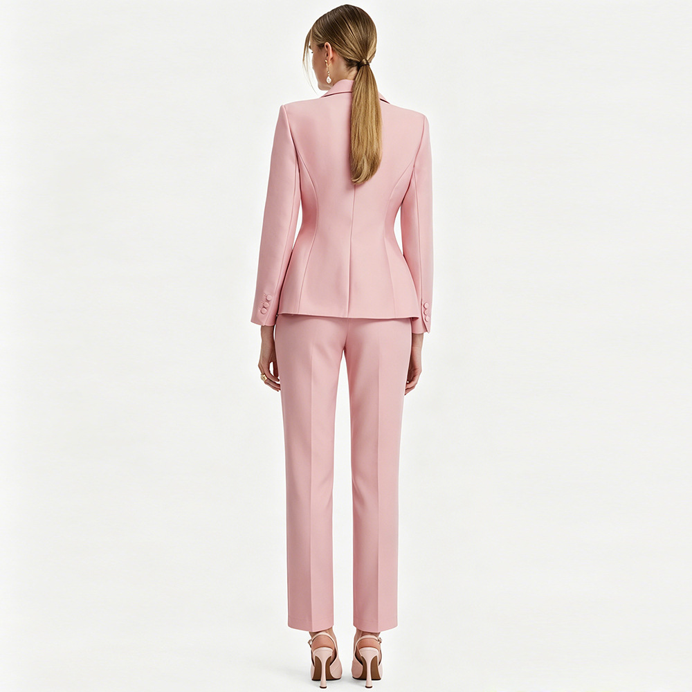 Embroidered business suit stereoscopic jacket 2pcs set