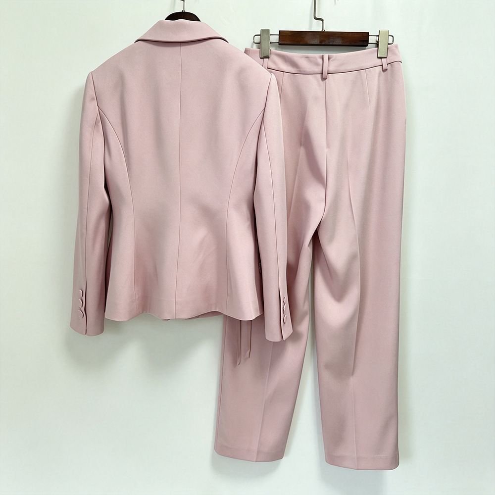 Embroidered business suit stereoscopic jacket 2pcs set