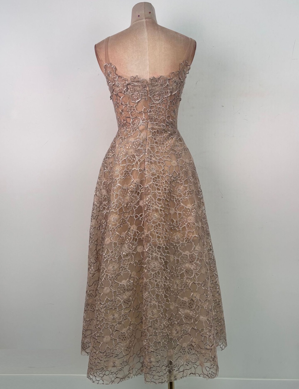 Light luxury lace long dress niche sling dress