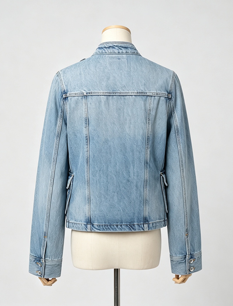 Denim autumn fashion temperament all-match coat