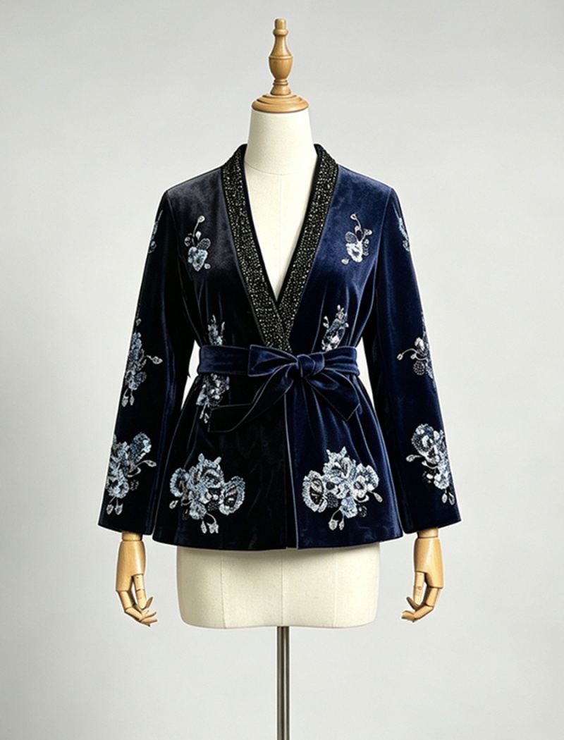 Fashion sequins autumn coat Casual frenum tops for women