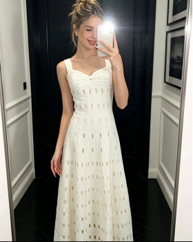 Knitted France style dress temperament long dress
