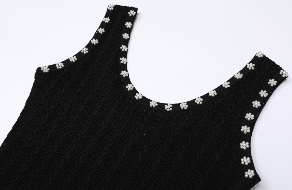 Knitted A-line long dress ladies temperament dress