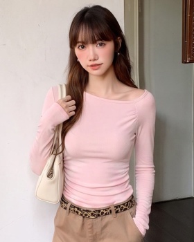 Slim bottoming shirt autumn T-shirt for women