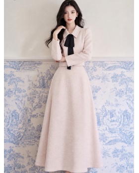 Chanelstyle pink skirt autumn jacket a set for women