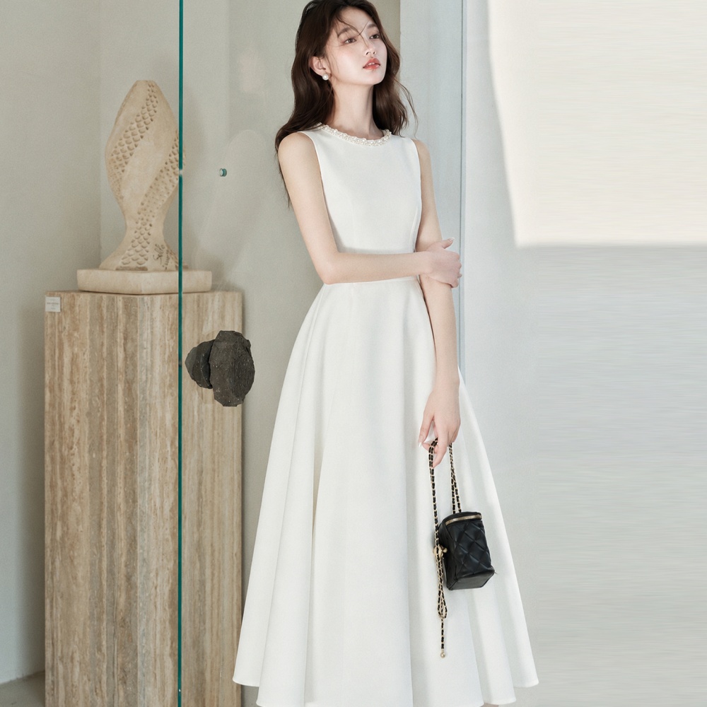 Chanelstyle white jacket beading colors dress for women
