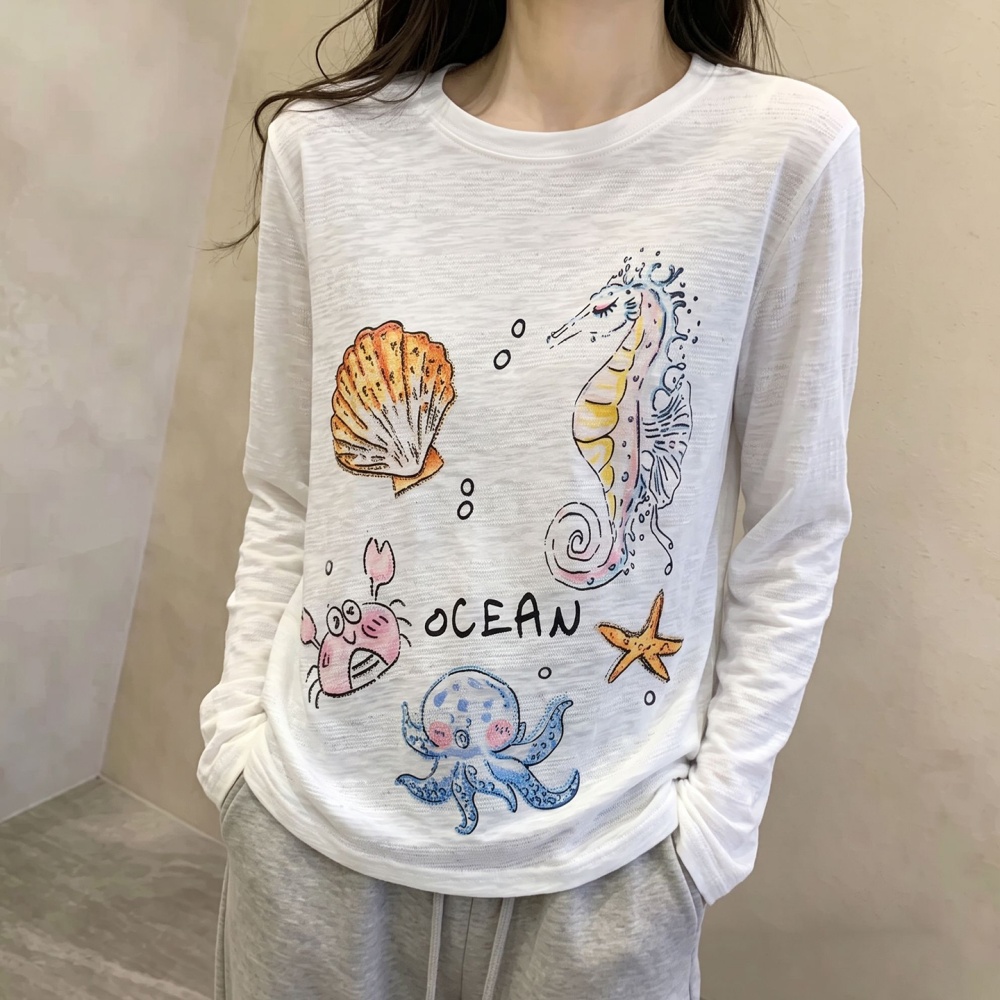 Sunscreen thin smock all-match long sleeve tops for women