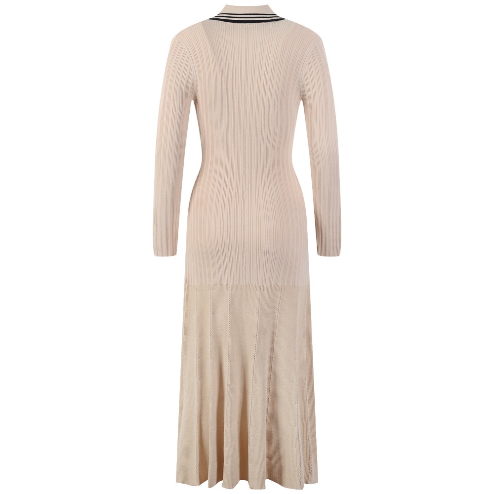 Long sleeve dress European style long dress