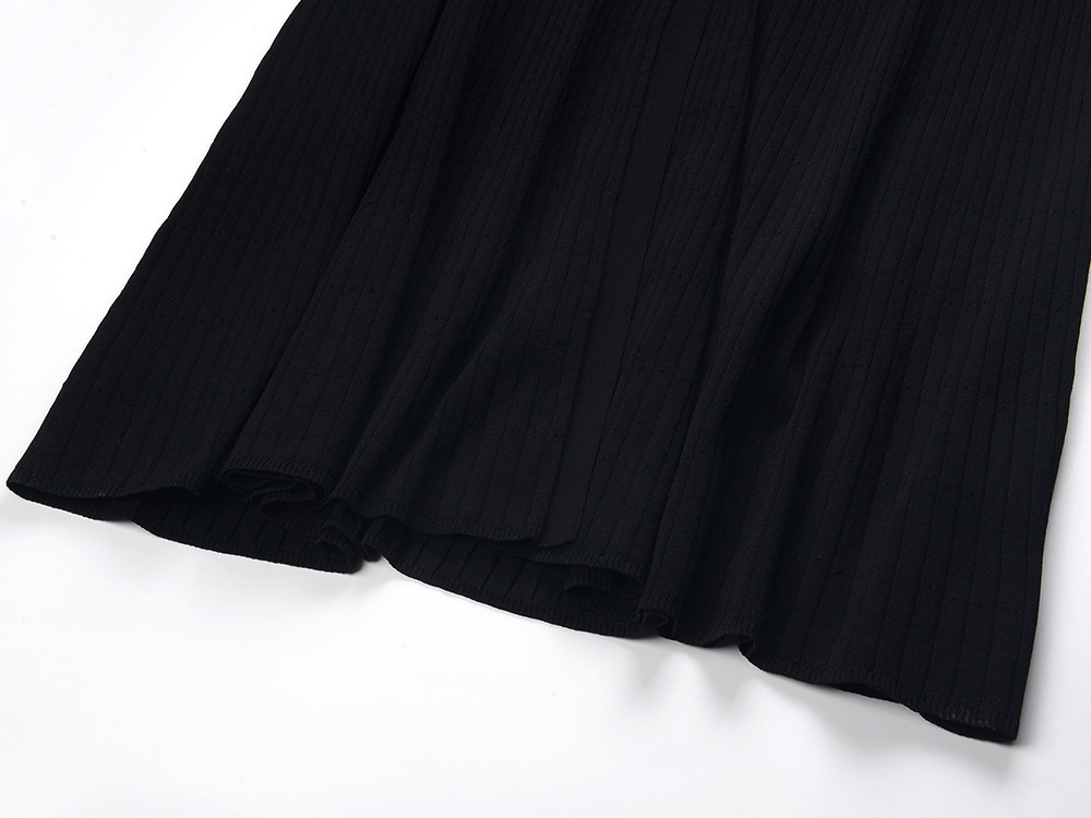 V-neck pinched waist dress temperament long dress