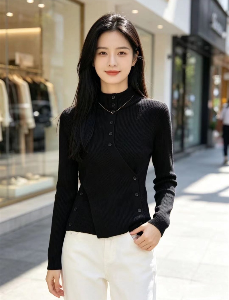 Half high collar autumn and winter sweater bottoming tops
