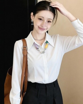 Chiffon lapel tops autumn temperament scarves for women