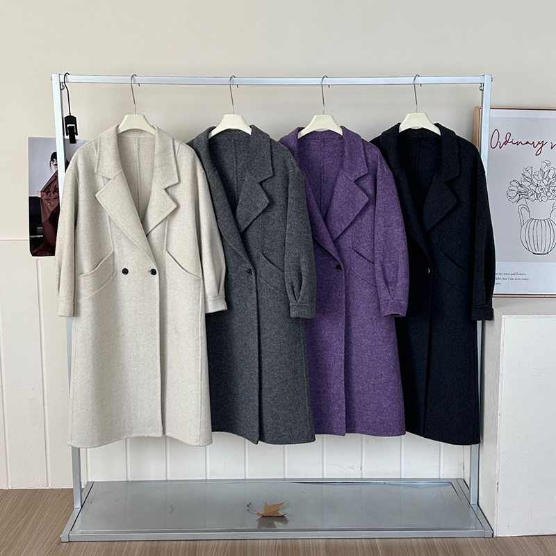 Light luxury autumn and winter long overcoat for women