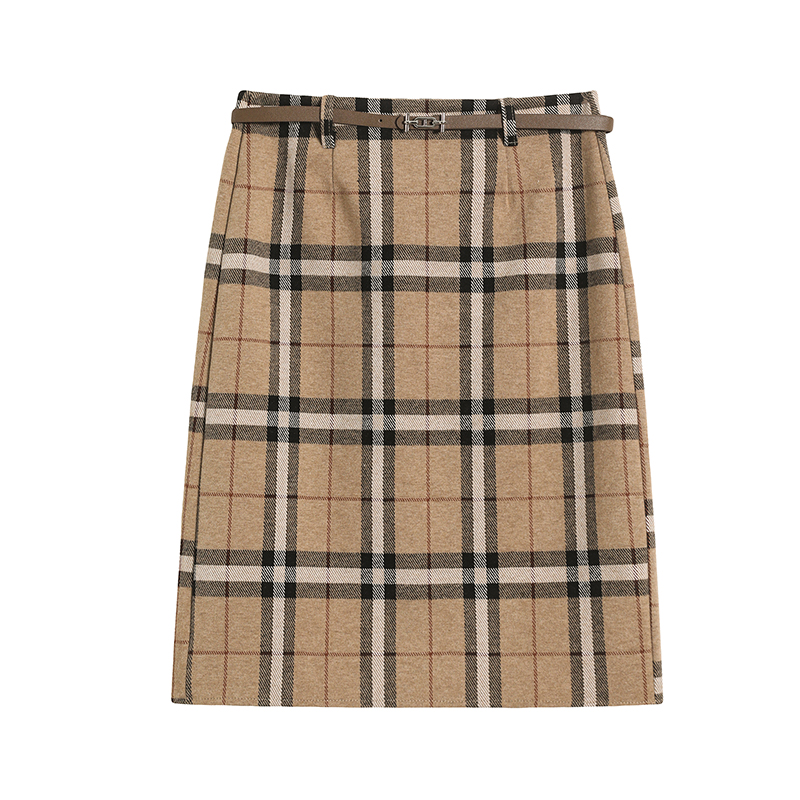 Retro all-match Woolen dress temperament short skirt