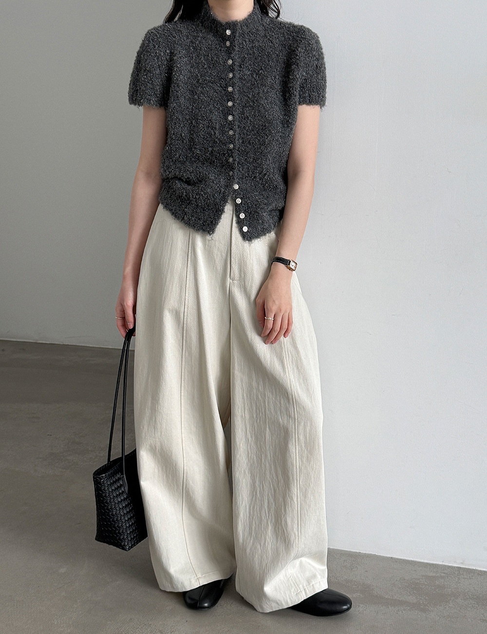 Autumn wool sweater slim short sleeve waistcoat