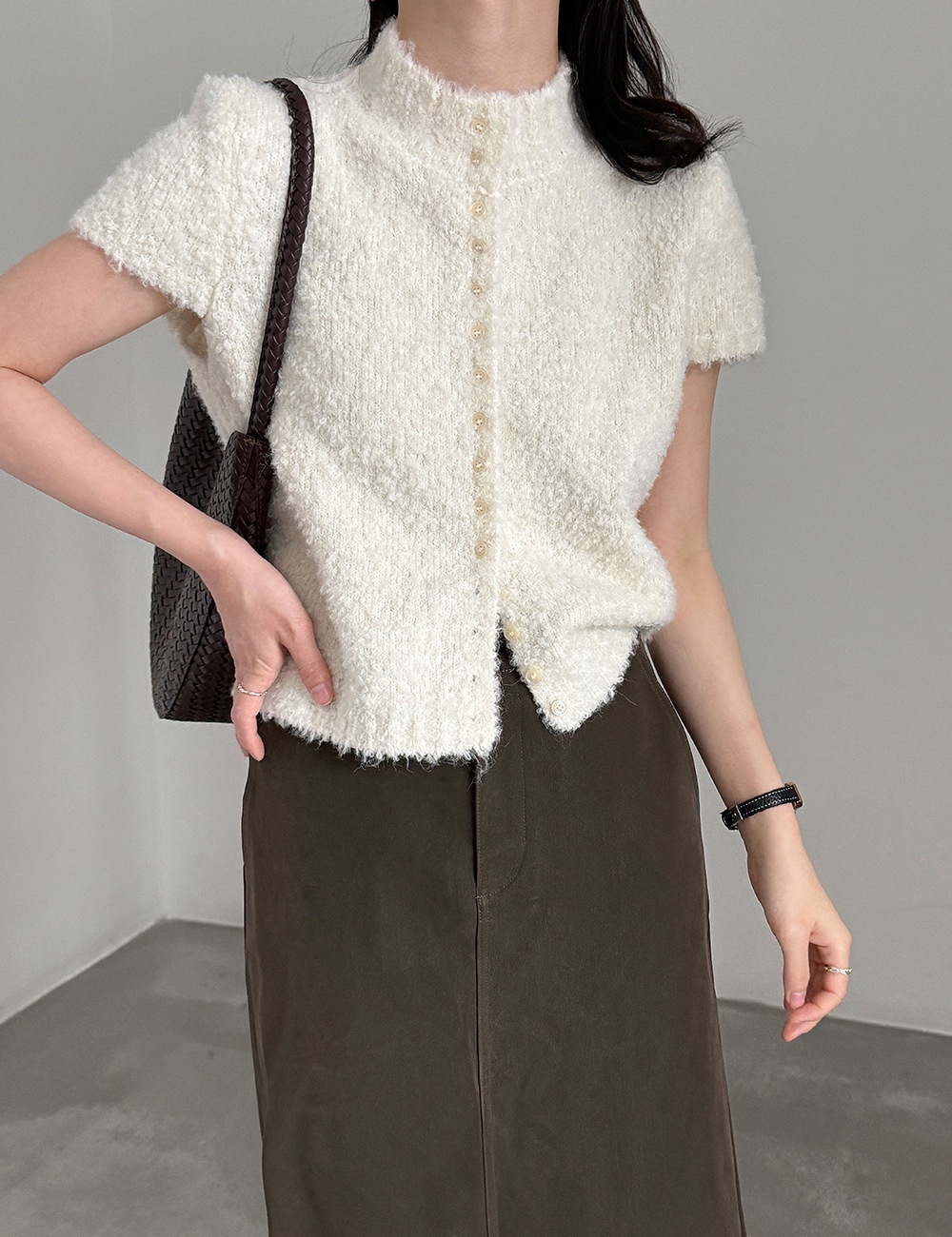Autumn wool sweater slim short sleeve waistcoat