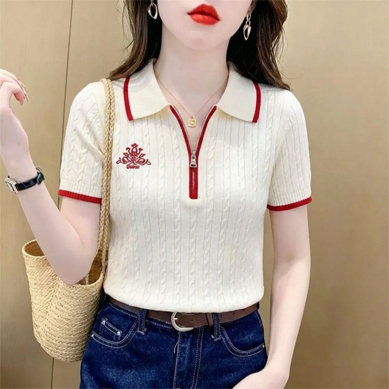 Summer spicegirl short sleeve sweater slim short tops