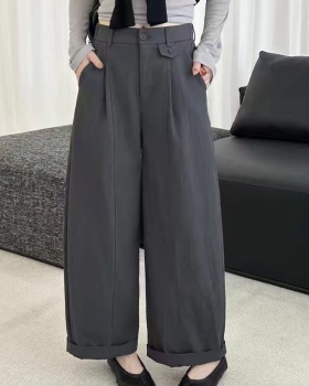 Lazy loose Korean style all-match nine pants for women