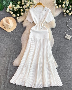 Autumn short sleeve dress spring and summer long dress