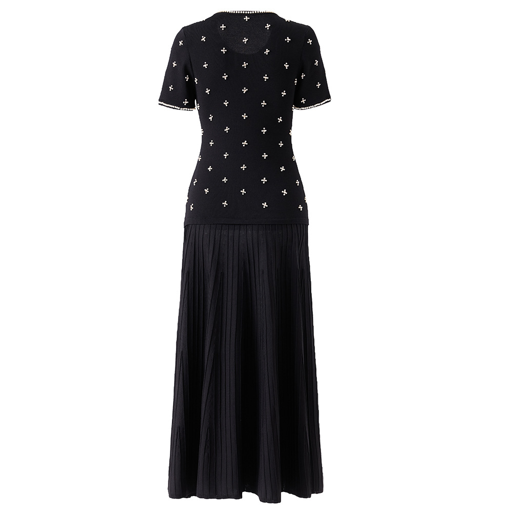 Autumn short sleeve dress spring and summer long dress