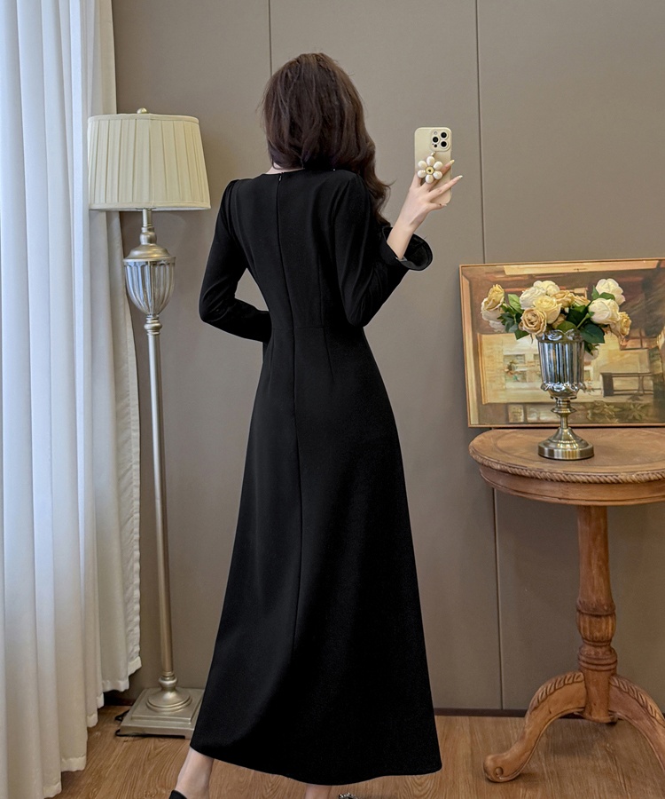 Trumpet sleeves France style dress long formal dress