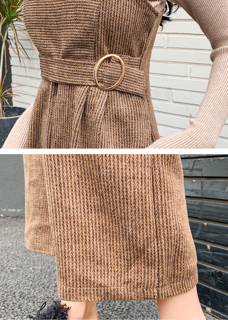 Show young Korean style bib pants fashion wide leg pants