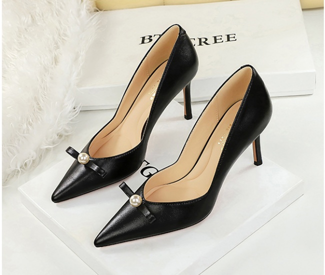 Banquet high-heeled shoes pearl shoes for women