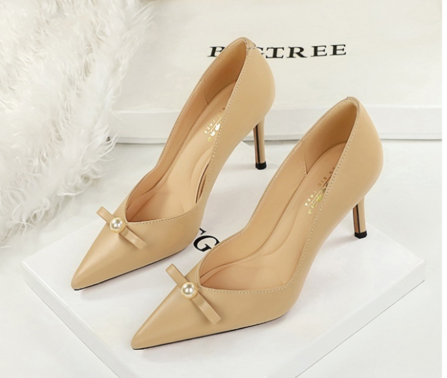 Banquet high-heeled shoes pearl shoes for women