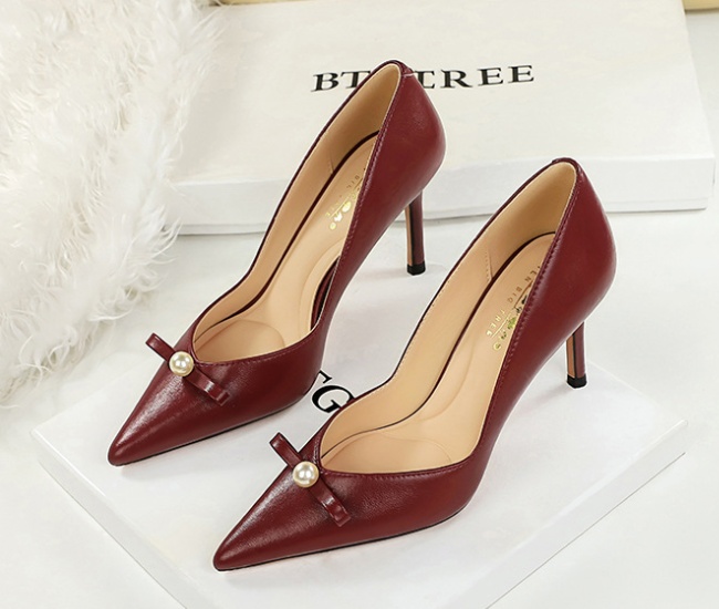 Banquet high-heeled shoes pearl shoes for women